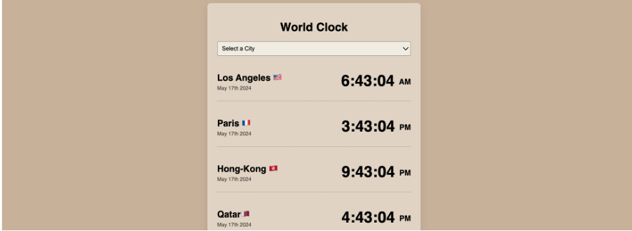 image of world clock project